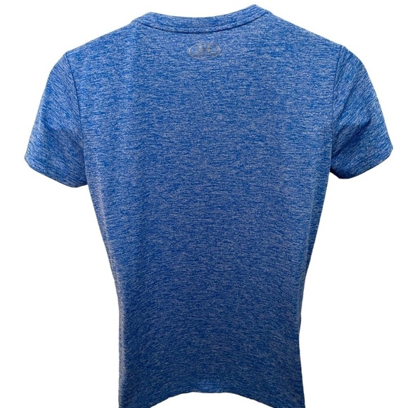 UNDER ARMOUR Blue & White Logo Athletic Tee Shirt Women S Small - Picture 3 of 4